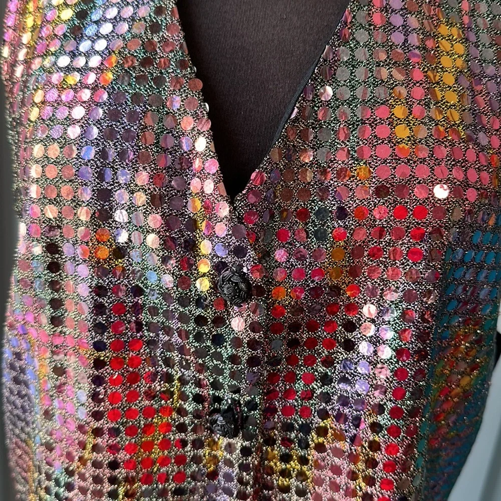 Shiny vintage vest - Picture 3 of 5